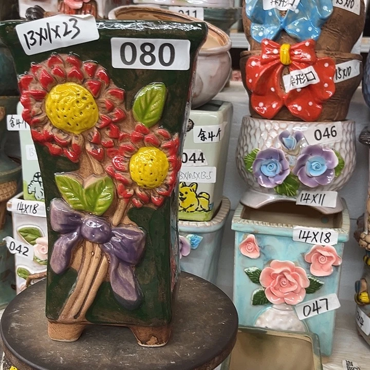 紫砂花盆粗陶材质多肉花盆