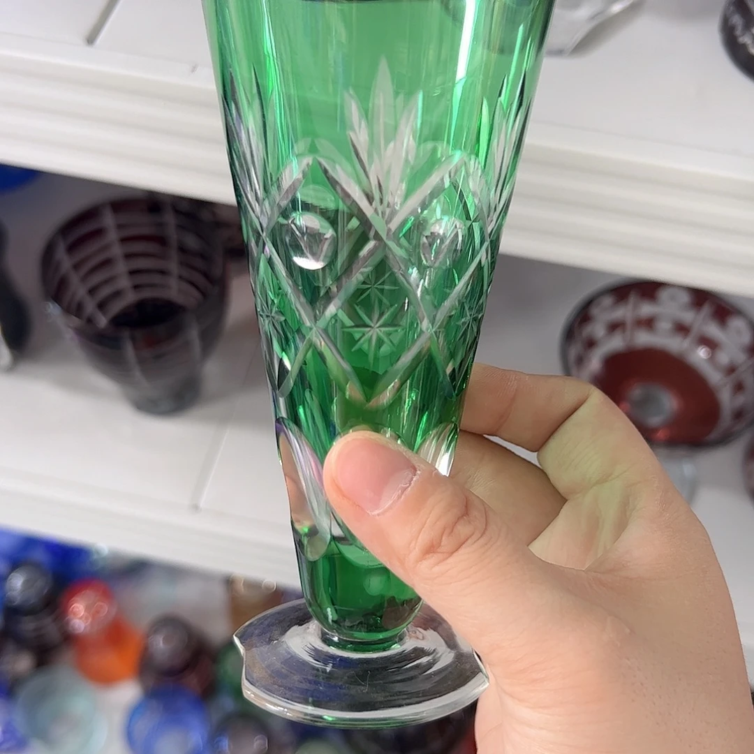 水晶玻璃高脚款微瑕一个