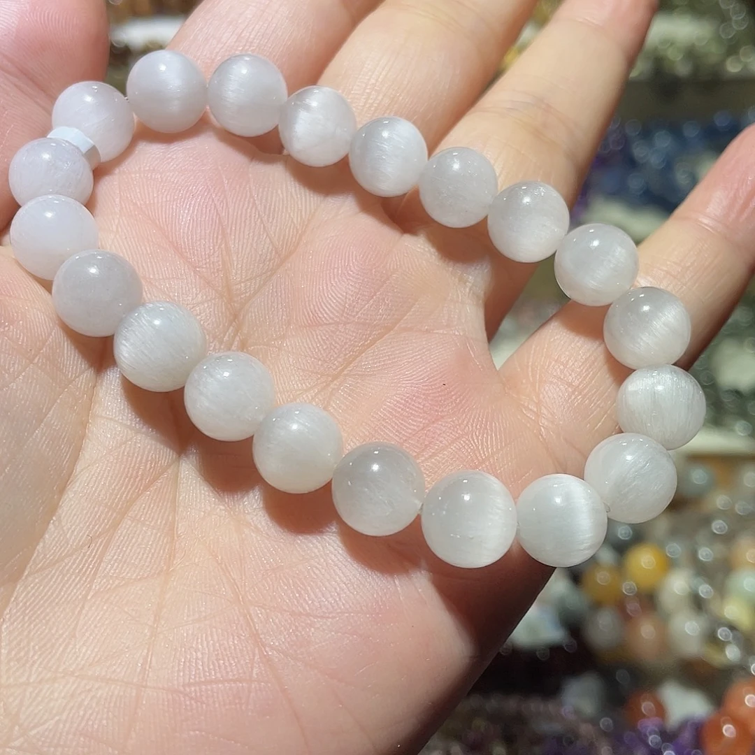 水晶手链未镶嵌白兔毛