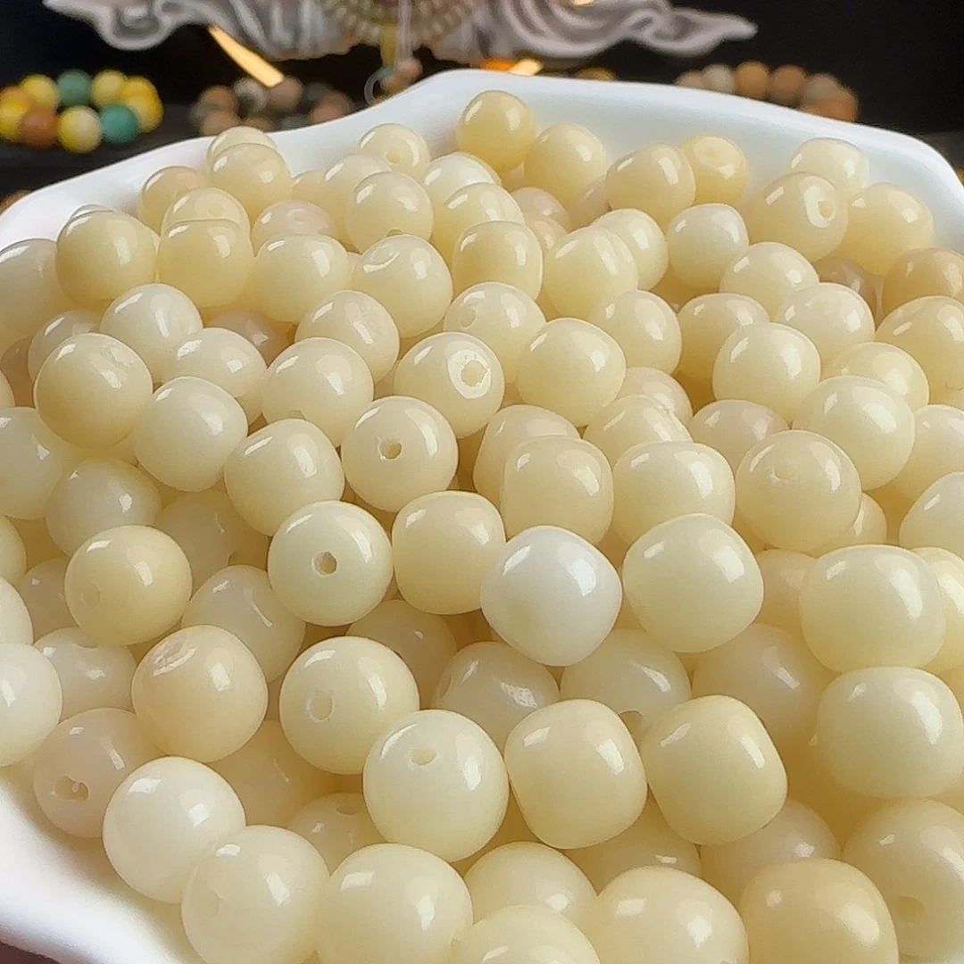 菩提根/象牙果手串卡10瓷料奶黄桶100颗➕100颗