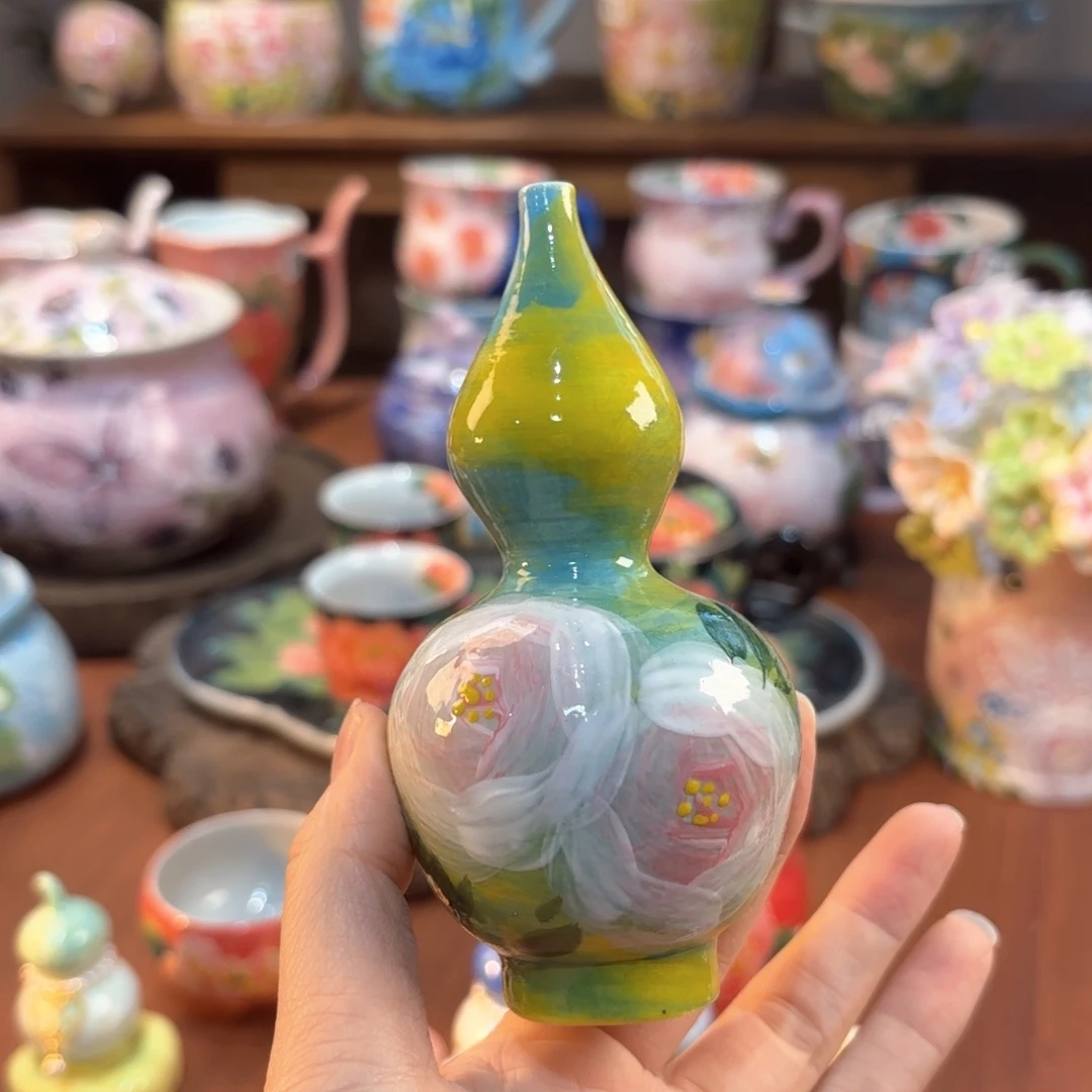 景德镇手绘高温釉下彩陶瓷茶具