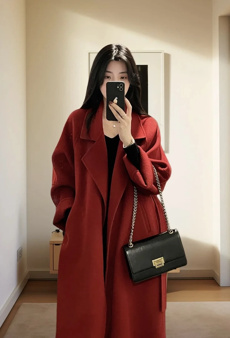 金夫人大衣【西西里】100%初剪羊毛爆款气质纯手工双面羊毛大衣