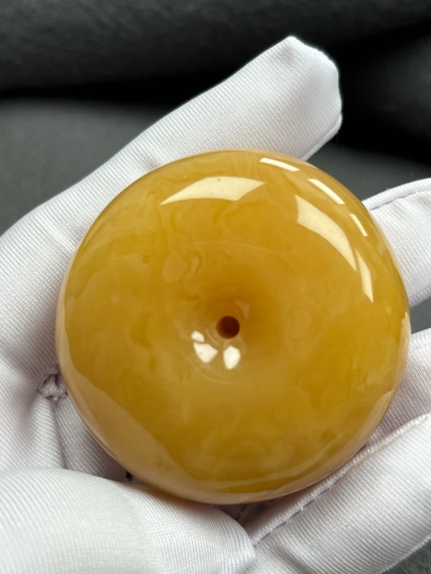 纯天然蜜蜡满蜜蜡平安扣 重42克多样性发一件