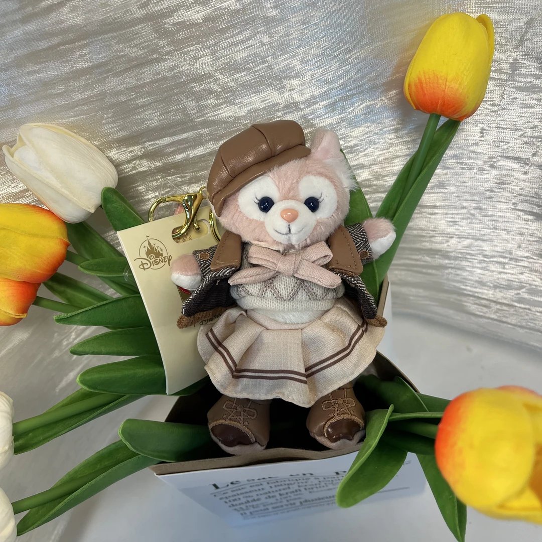 迪系公仔原单贝儿达菲玫玫毛绒玩偶挂饰钥匙扣可爱布娃娃裸贝儿