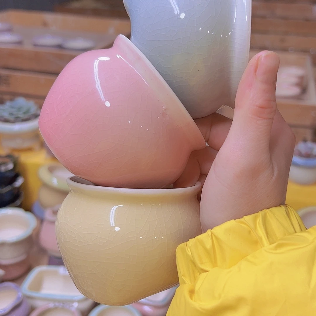 红陶陶瓷花盆当场满12包邮