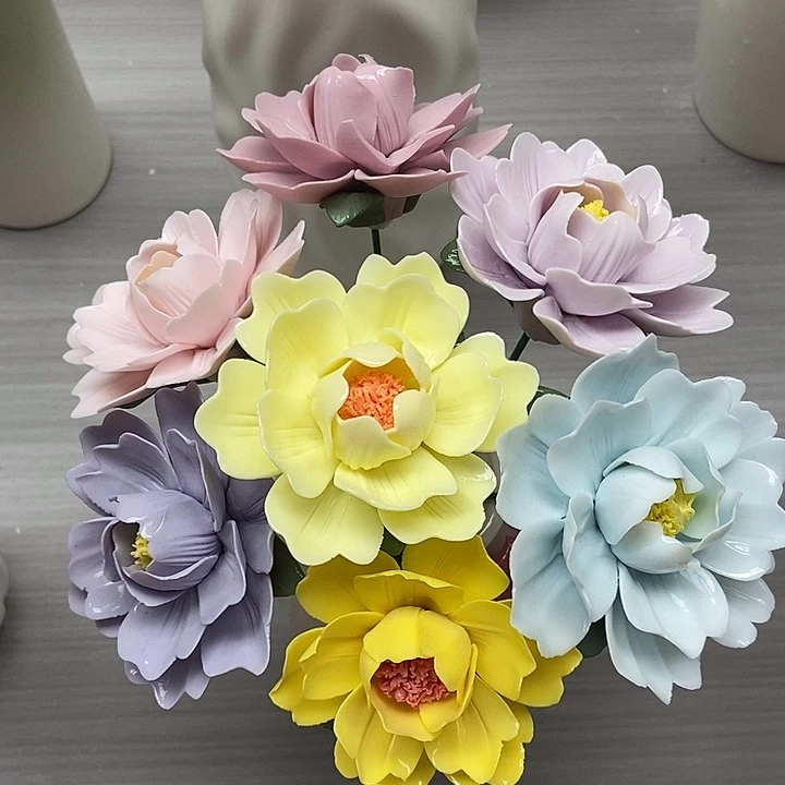 陶瓷纯手工捏花设计