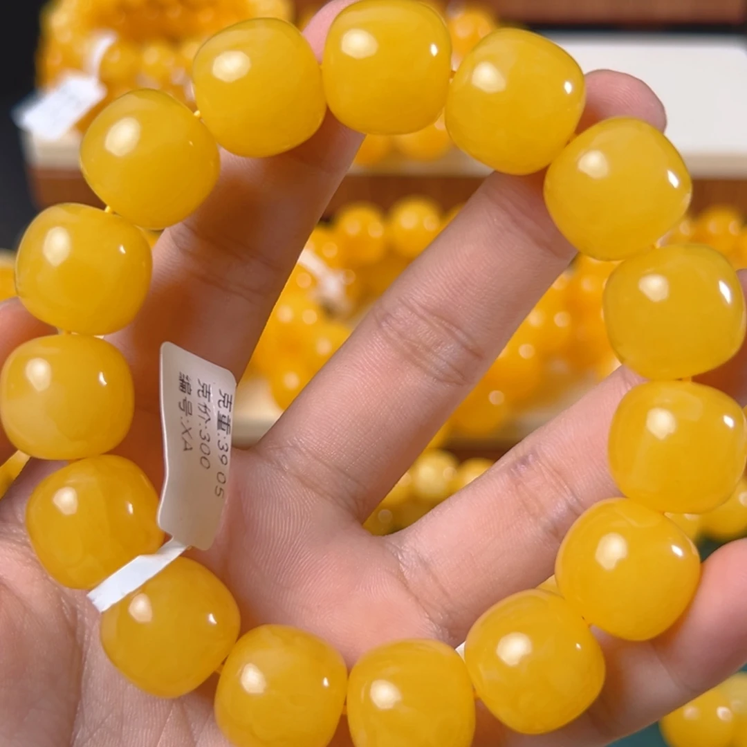 手链琥珀未镶嵌39.05g焦皮同料老型16mm xa