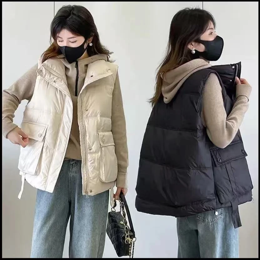 好物推荐-新款潮流棉马甲女春秋外穿韩版宽松百搭背心坎肩马夹