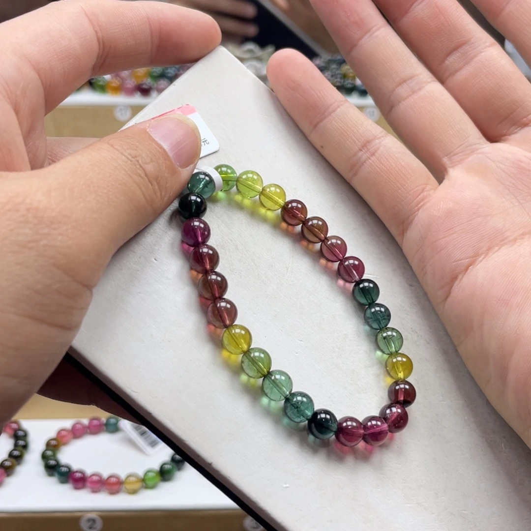 碧玺手串未镶嵌7.3mm.mmmmmmmm