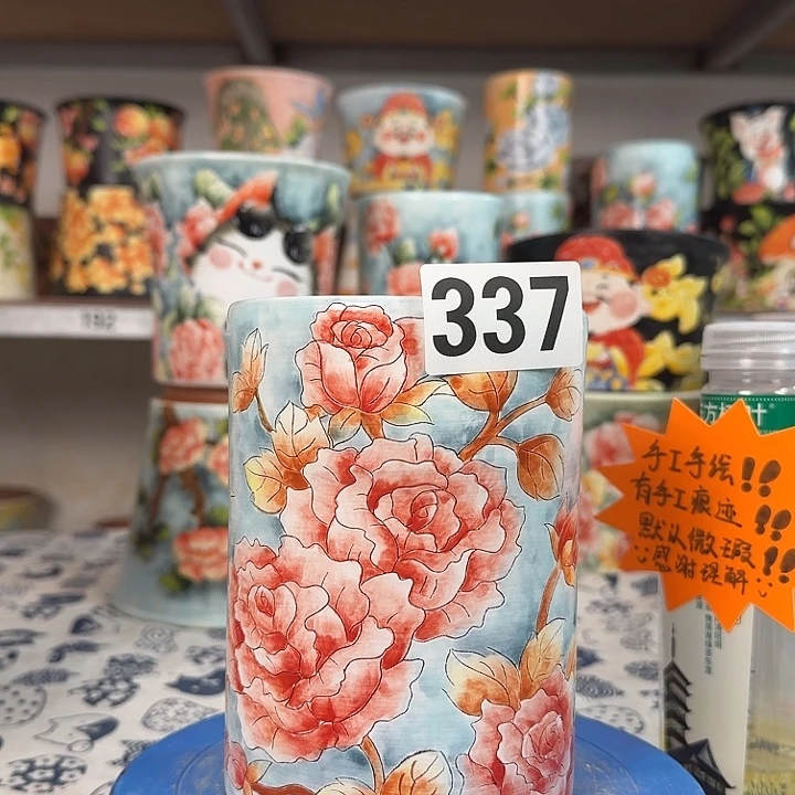 景德镇手绘多肉花盆