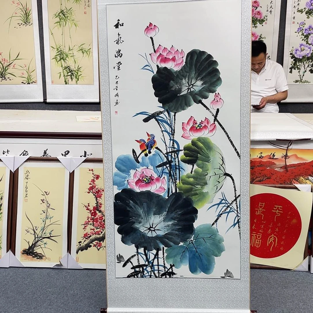 国画手绘手写作品