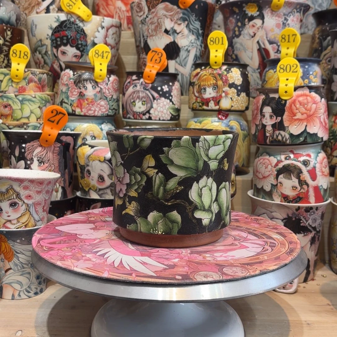 景德镇手绘花盆陶瓷14/12