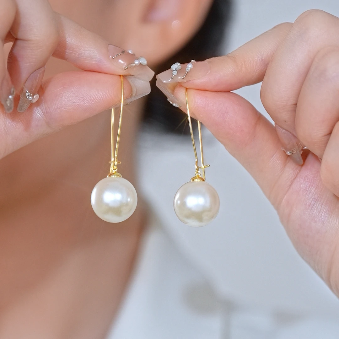 铜合金耳饰 珠玉在侧气质轻奢时尚百搭显耳环