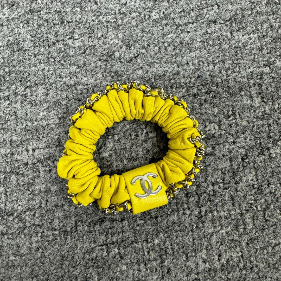 99新 Alexander McQueen/亚历山大·麦昆 香奈儿 黄色 发圈 99新