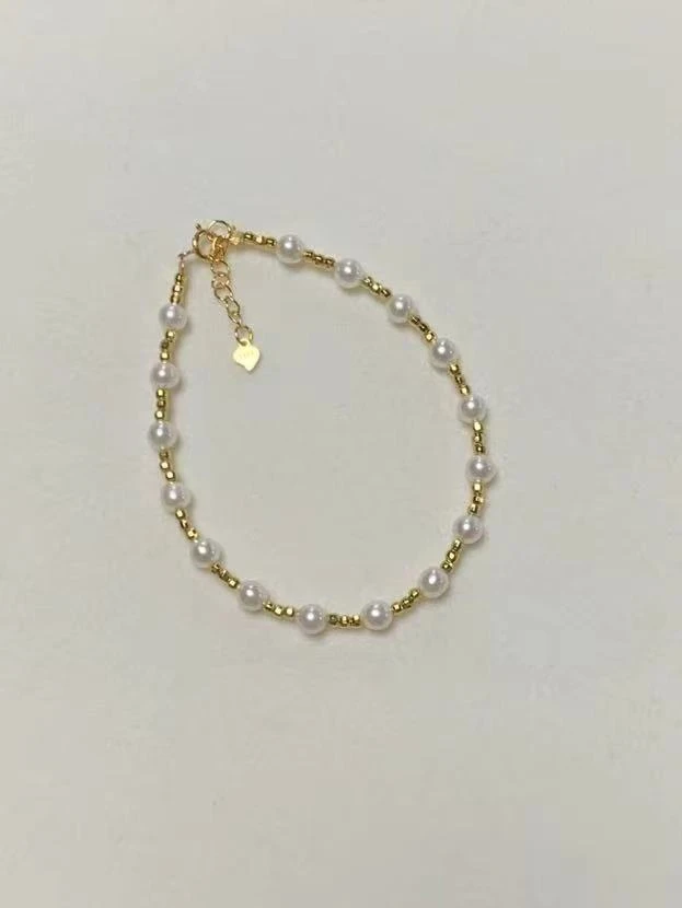 天然珍珠银镶碎银子手链【松柏珠宝】多样性发货一条