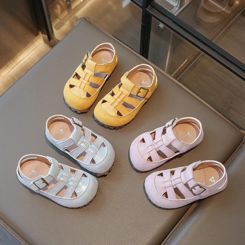 男女童鞋儿童勃肯凉鞋2025夏季新款女童软底防踢包头透气休闲鞋子