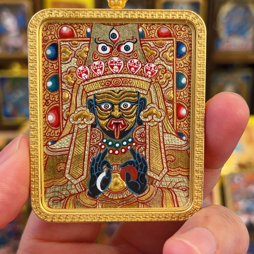 吊坠青海热贡手绘扎基拉姆