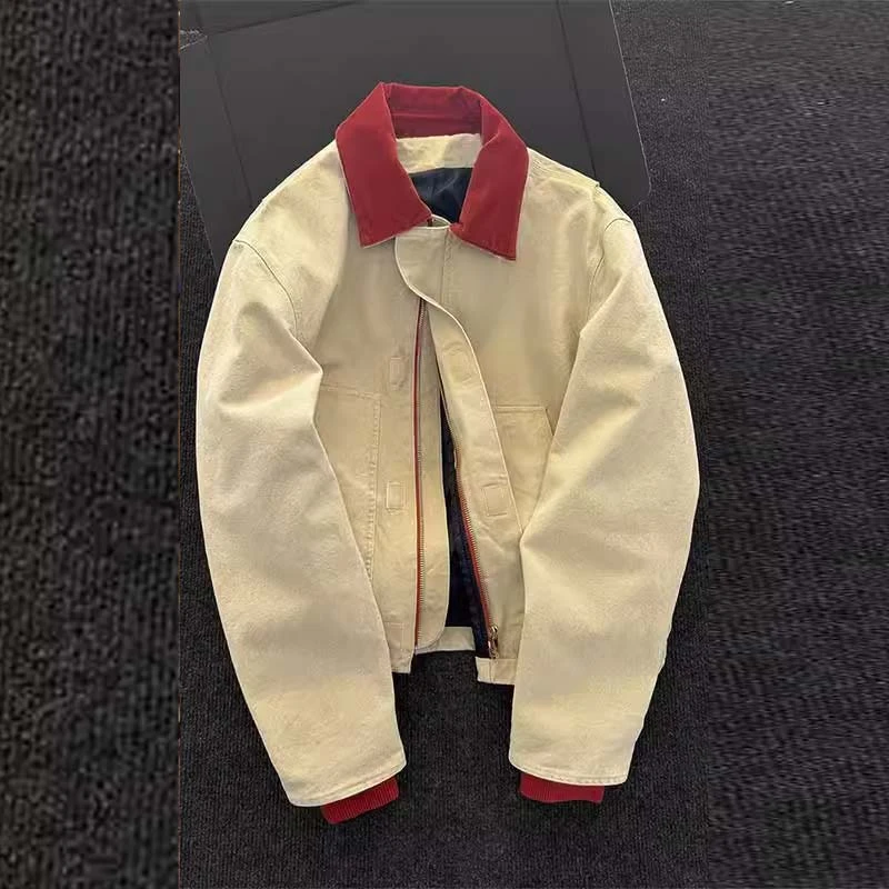 2025春秋新款撞色设计宽松小个子上衣时尚百搭休闲夹克短外套女装