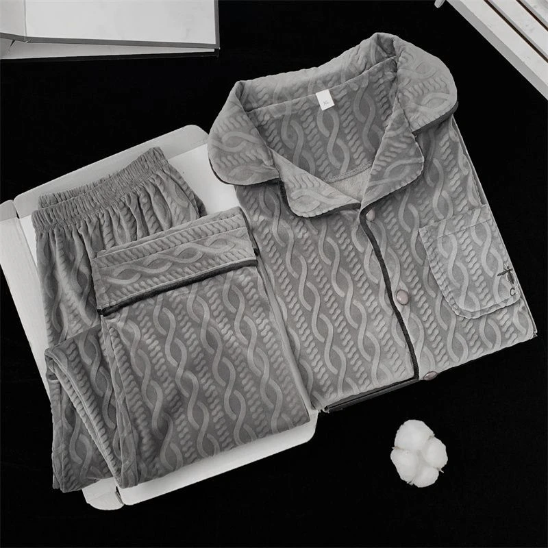 【品牌高货青沧】高品质海岛绒男士睡衣家居舒适宽松保暖冬季爆款