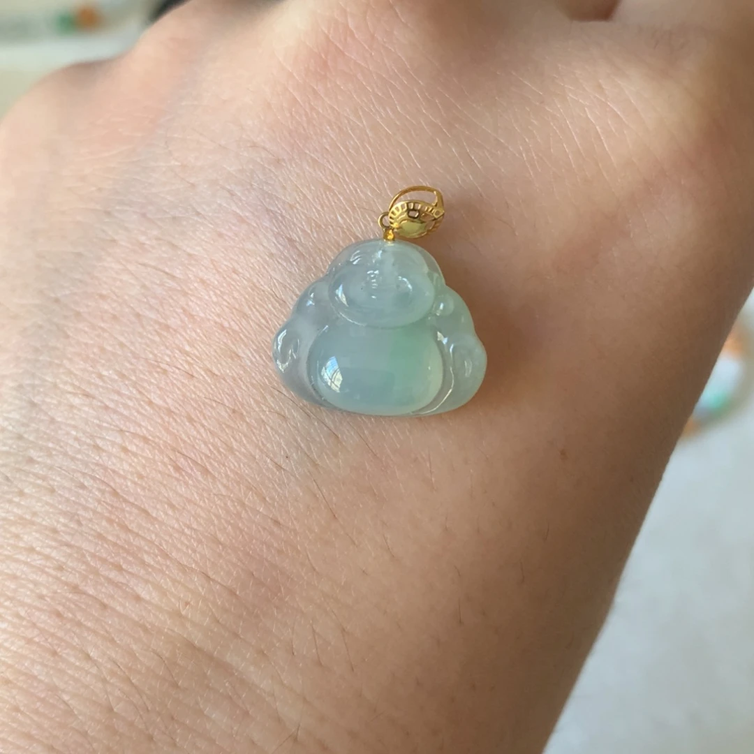 翡翠18K金镶嵌颈饰01