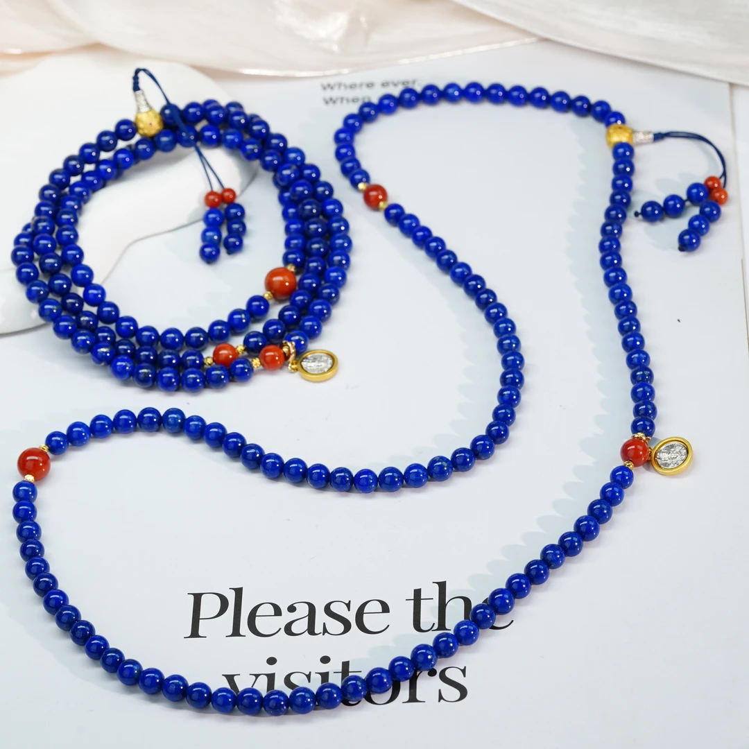 【小北好物】青金石DIY项链约6mm【多样性发一件】QL01X1356