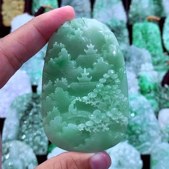 翡翠未镶嵌吊坠(不含链)