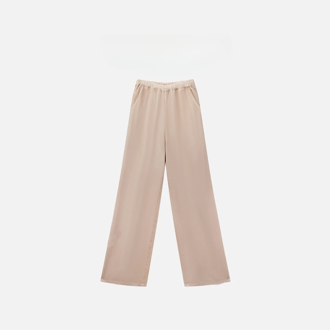 【米叨叨】"夏日冰粉"100莱赛尔松紧腰直筒牛仔裤 177