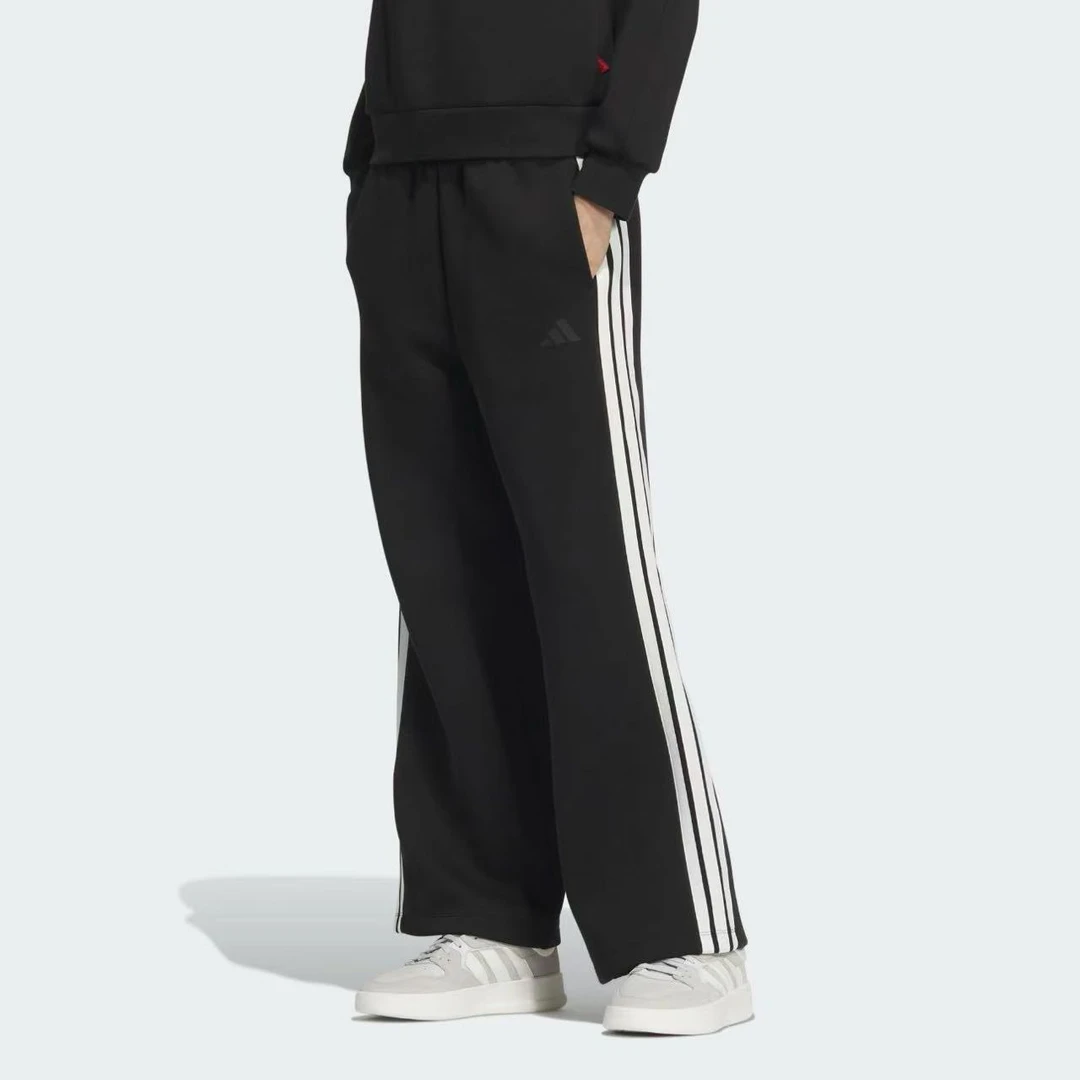 adidas/阿迪达斯 女子CNY蛇年高腰宽松针织阔腿休闲直筒裤 JZ1642