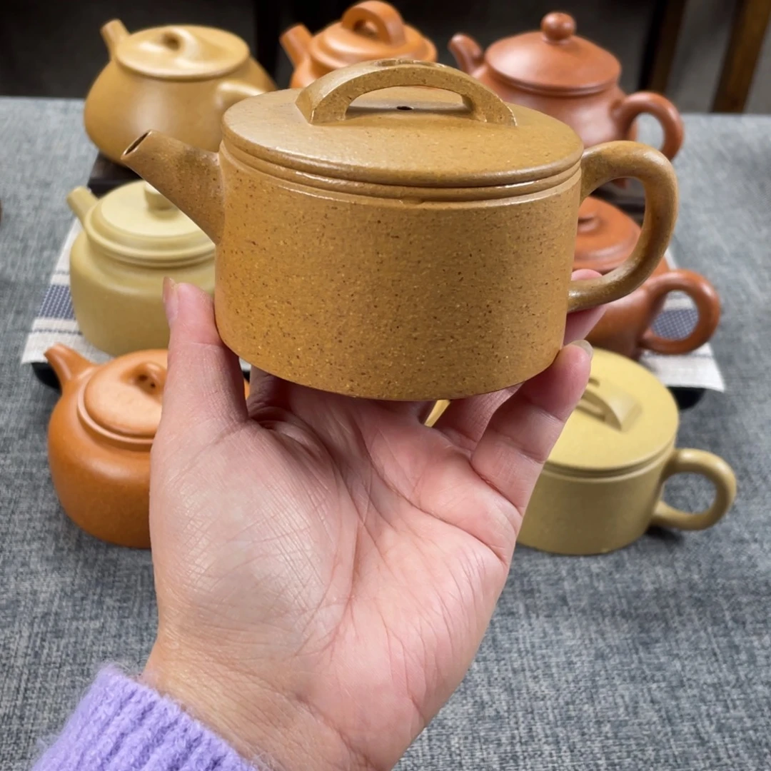 紫砂茶壶黄金段汉瓦全手30目190