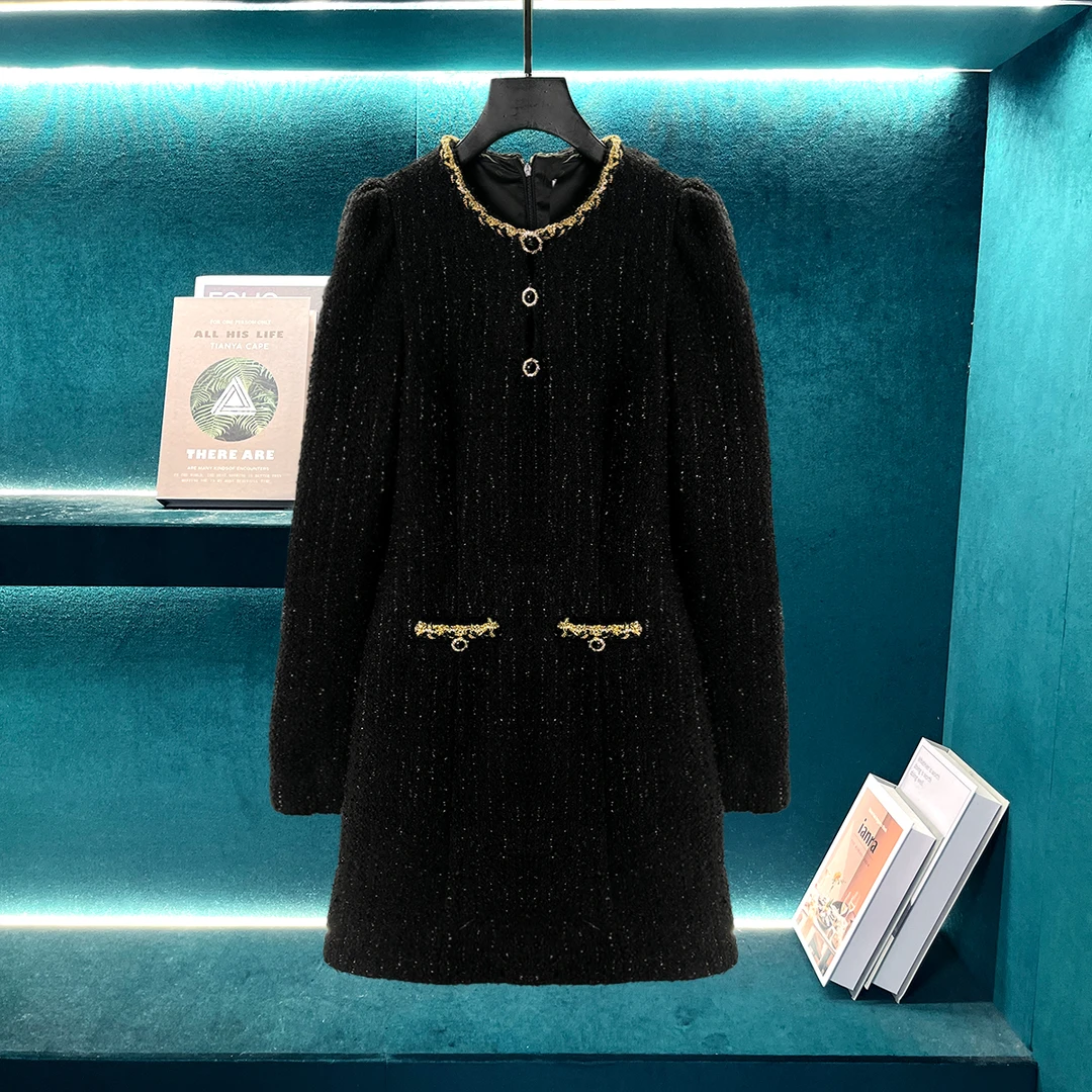 【CENFUN】秋季新款小香风气质优雅显瘦连衣裙E031276