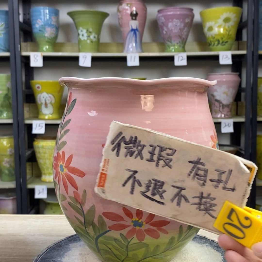 景德镇手工手绘陶瓷花盆