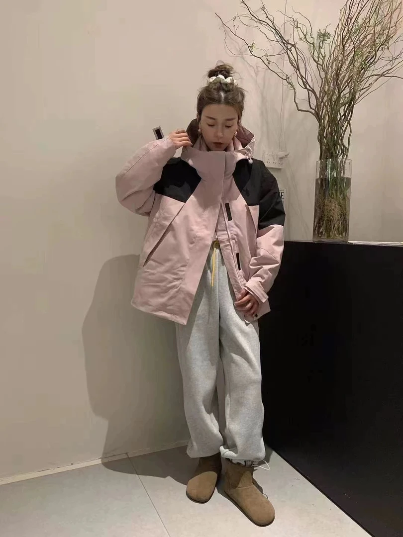 【李姑娘专属】855229撞色拼接内胆可拆冲锋衣外套