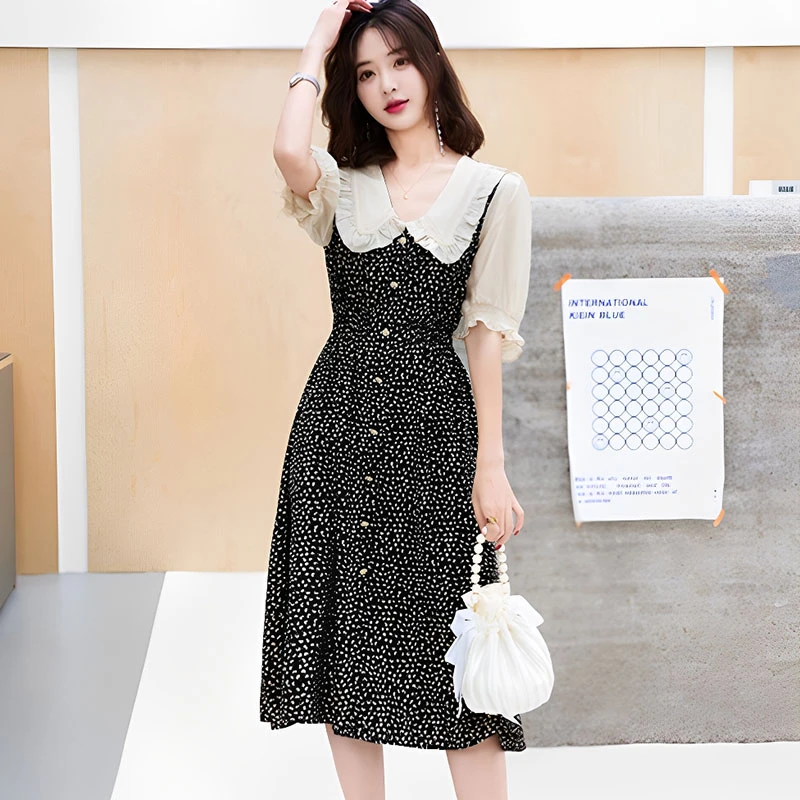 H561 桂桂家四季美衣 每日上新 韩版时尚简约气质连衣裙 H561LYQ