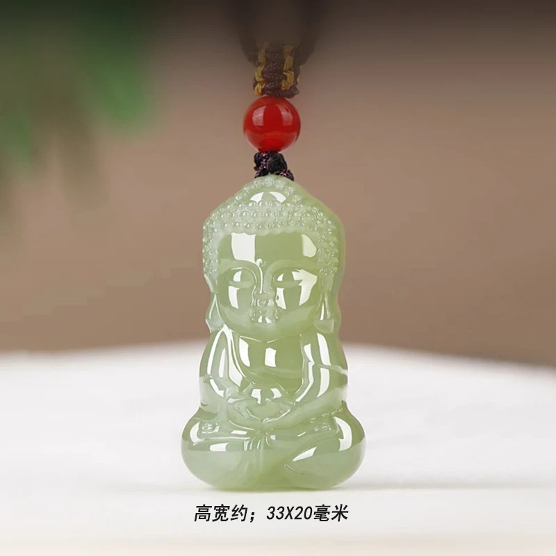 和田玉宝宝佛吊坠男女儿童佛公玉佩玉石佛祖佛像观音菩萨项链挂件