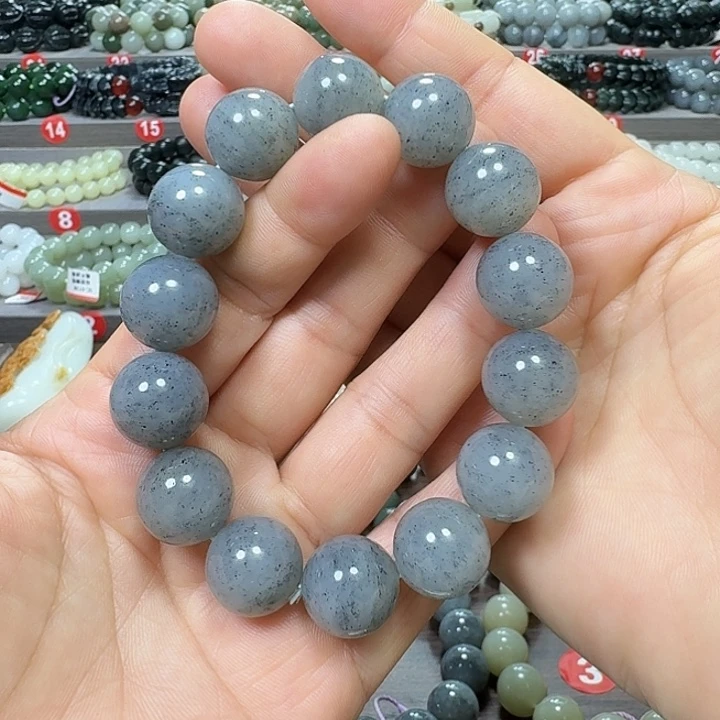 未镶嵌手链和田玉新疆青花卡16