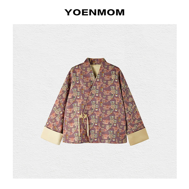 YOENMOM·三星堆·2025早春新品 重磅张和才古蜀锦中式流苏盘扣外套