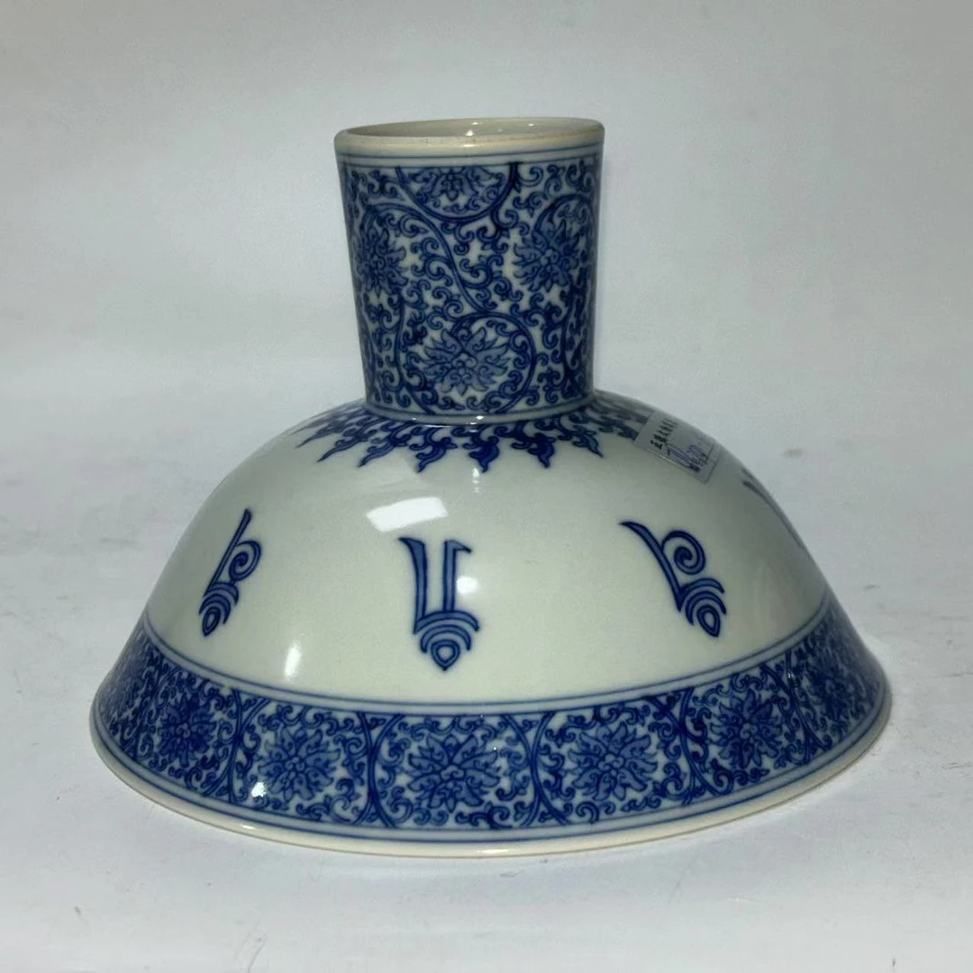 青花缠枝花卉梵文高足碗JD2501-167