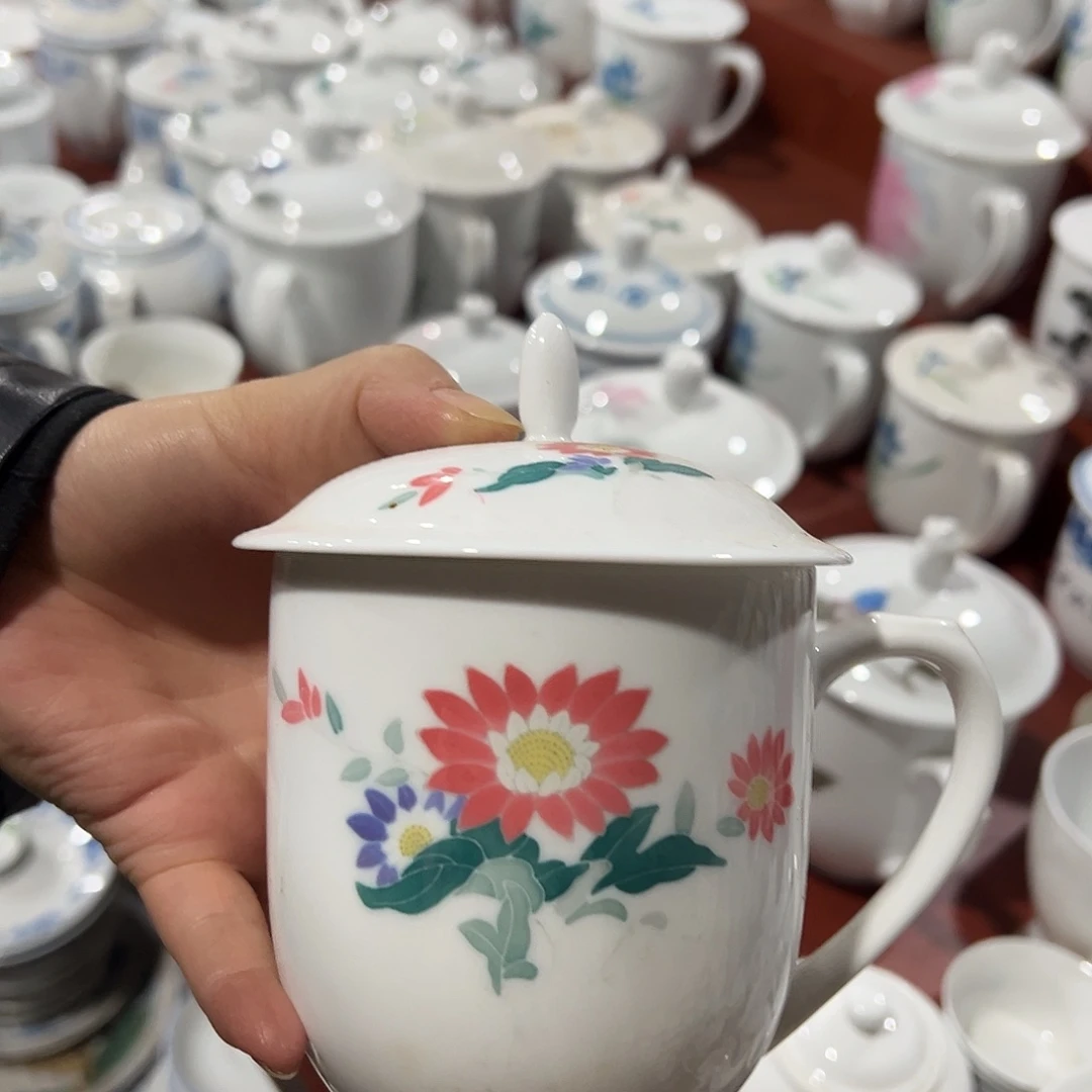 醴陵瓷直播供货基地手绘450毫升