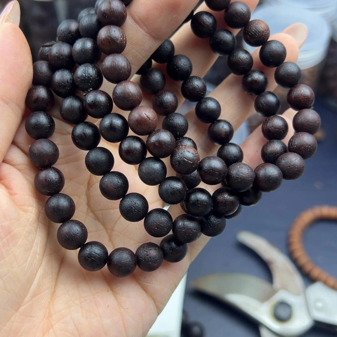 藤类降真香缅甸东枝料紫红油0.8圆单（23颗）