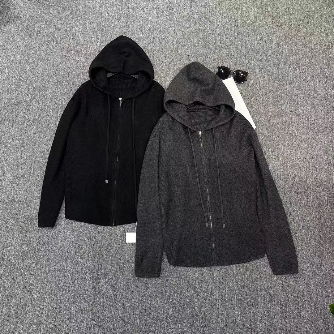 都考高原之爱双拉链毛衣外套立领休闲设计感山羊绒打底开衫