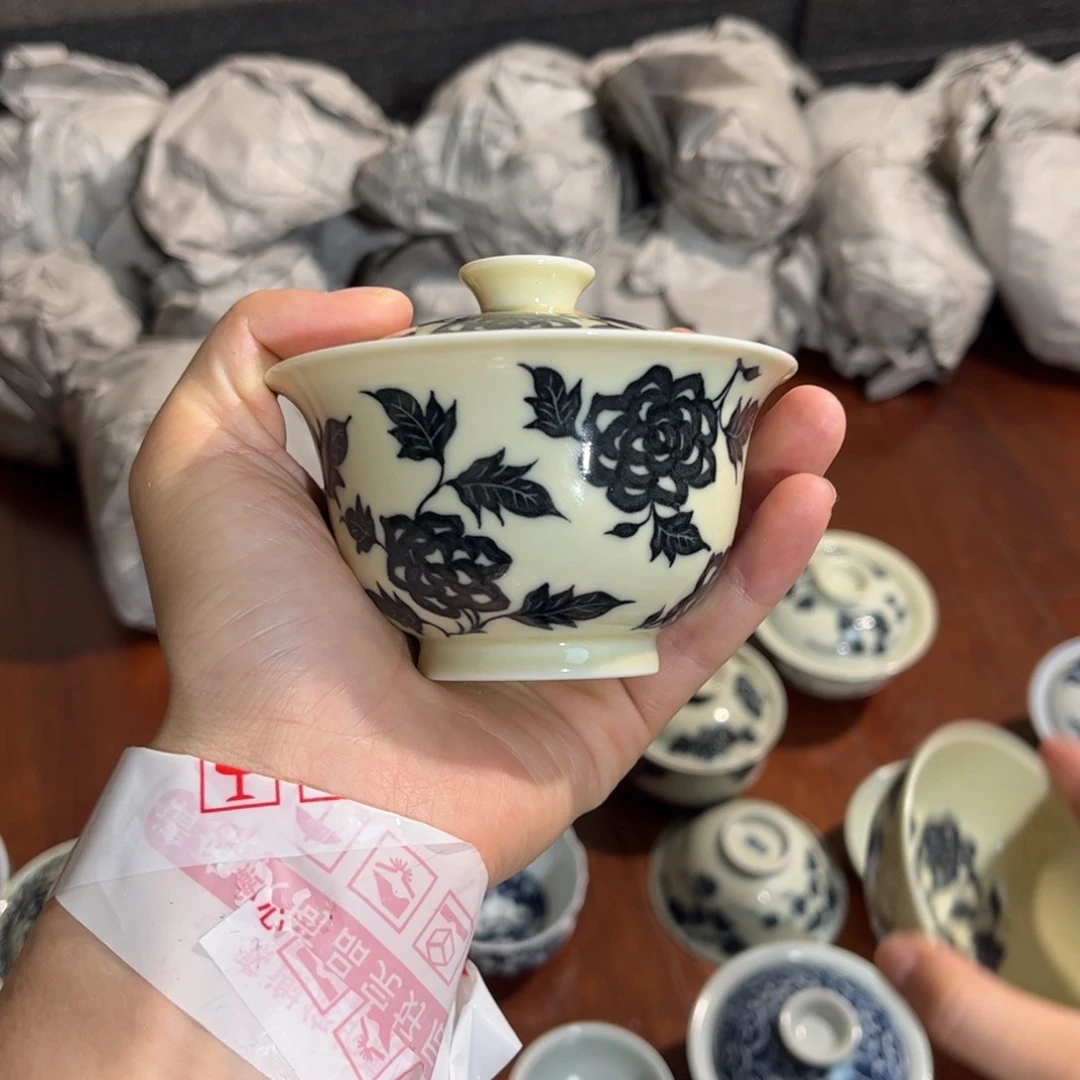 维***维杯子景德镇2号两件套花卉