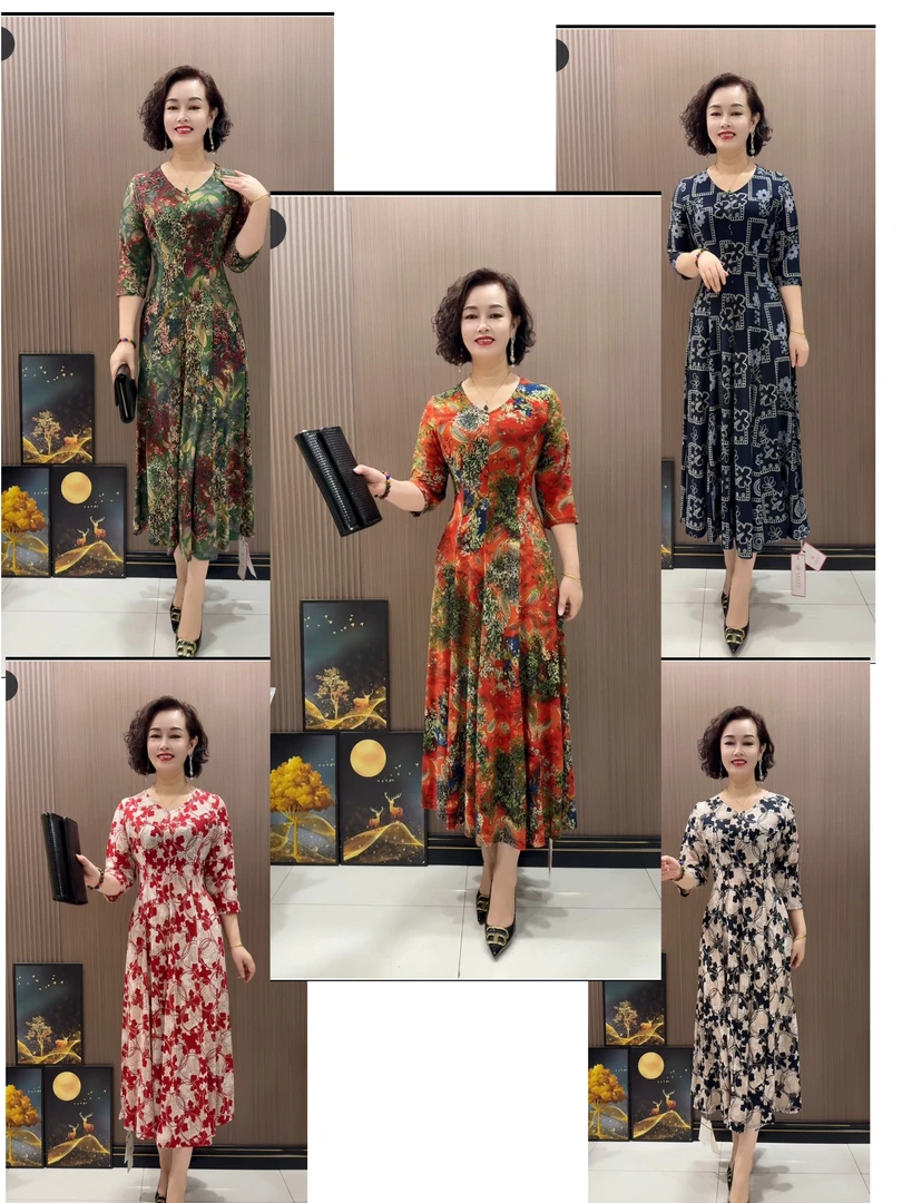 12款洋气休闲宽松气质碎花显瘦夏季连衣裙