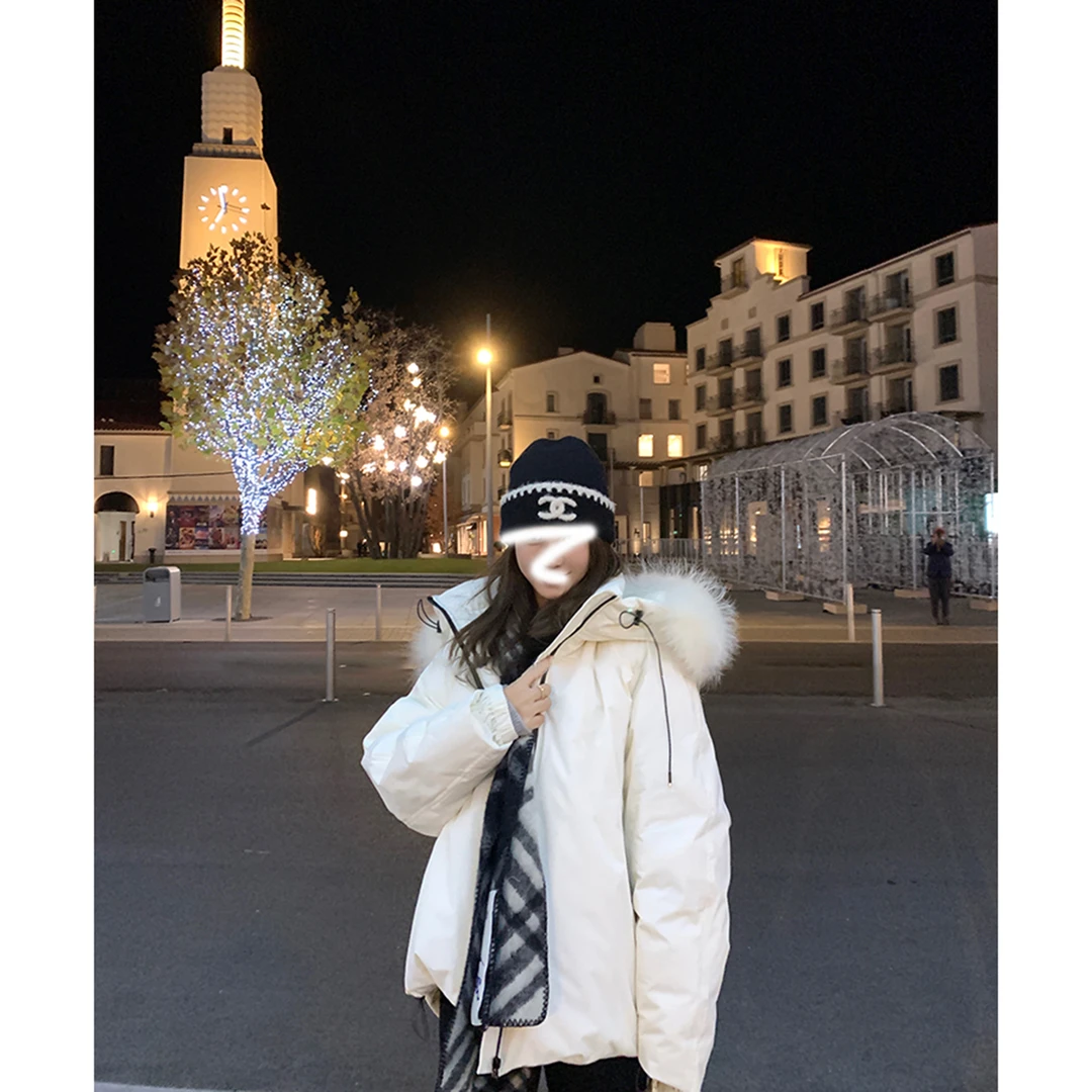 Après ski典藏级大毛领功能型棉服女连帽宽松加厚韩版冬季保暖
