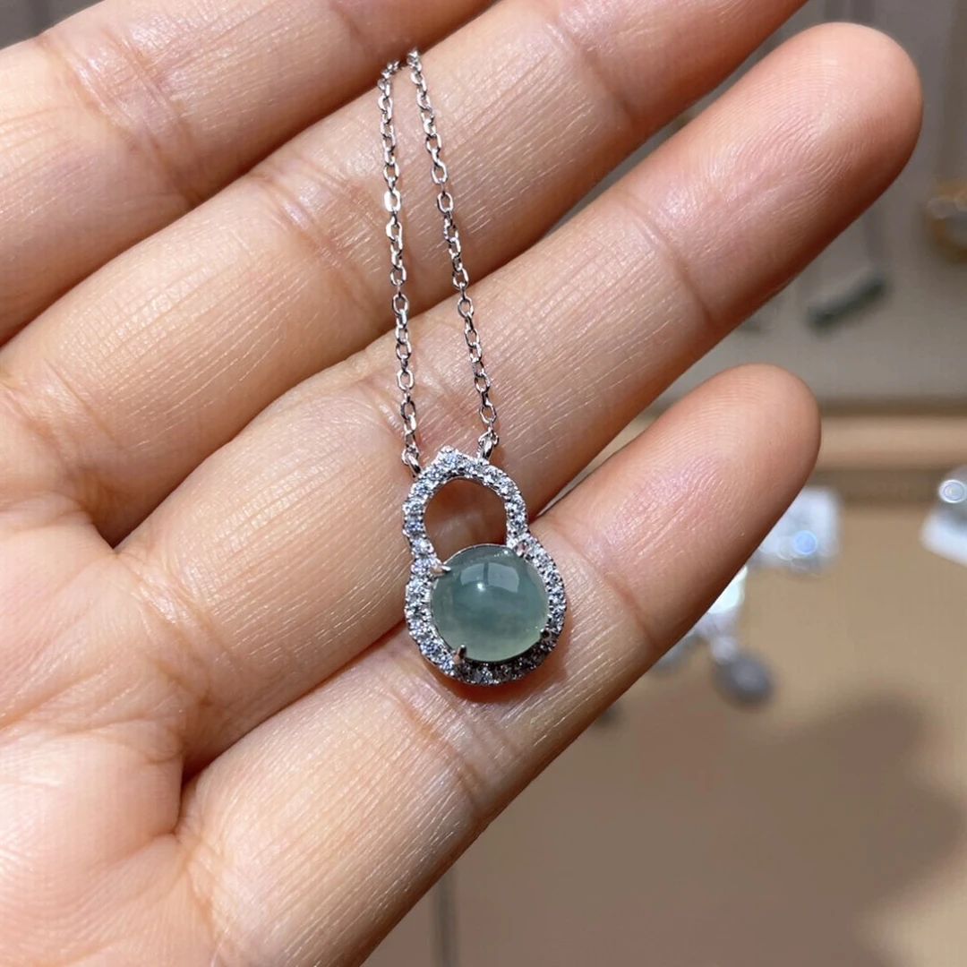 套链银S925镶嵌翡翠