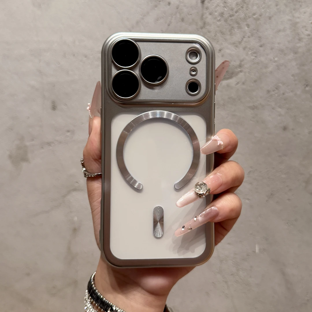 适用苹果17promax手机壳简约磁吸iphone17镜头全包pro肤感磨砂