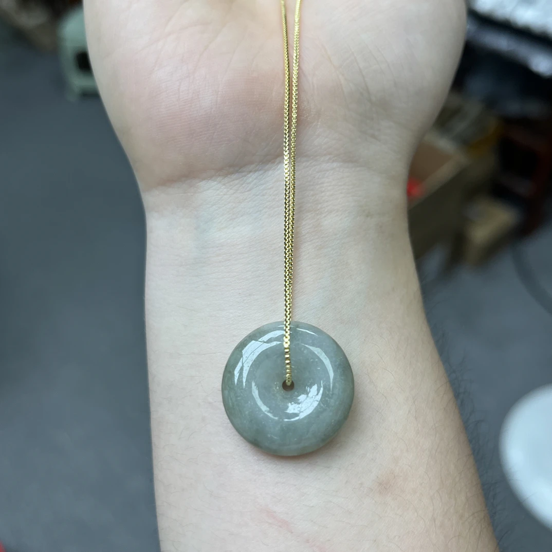 A货黑翡平安扣尺寸23.5 - 7.7随机发货多样性发其一