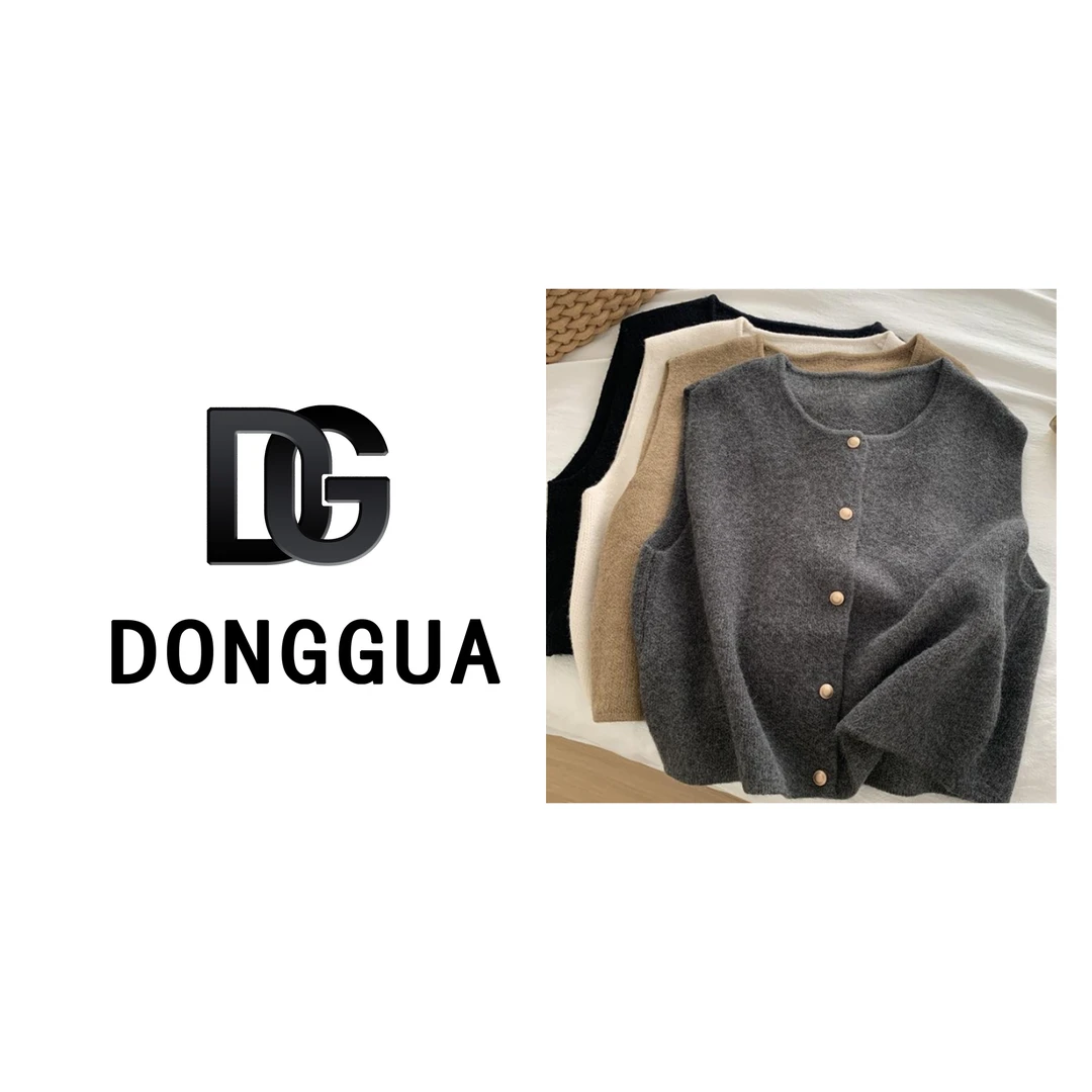 【DONGGUA】1681马甲背心宽松针织衫百搭套头时尚新款薄款打底休闲