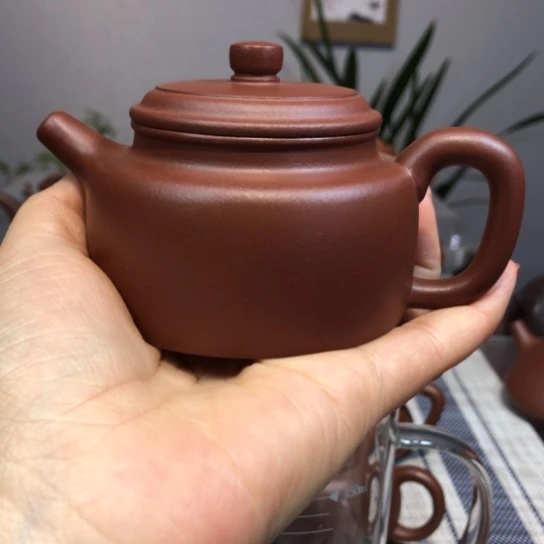 紫砂茶壶小品德中150cc平台底槽清