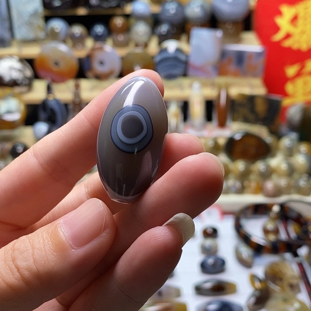 玛瑙/玉髓颈饰未镶嵌精品眼珠