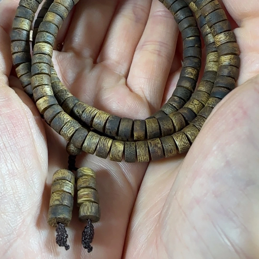 森***霖手串沉香绿奇楠沉香片珠多圈14克+手串